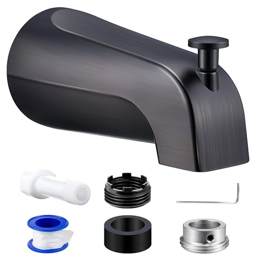 Dreyoo Tub Spout, Tub Faucet for Bathtub (Oil Rubbed Bronze,Simple) | Bathroom Bathtub Faucet with Adapters, Hex Wrench, Universal Faucet for Bathtub Fits 1/2" Copper Pipe, 1/2" IPS and 3/10" IPS - color: Oil Rubbed Bronze, style: Simple