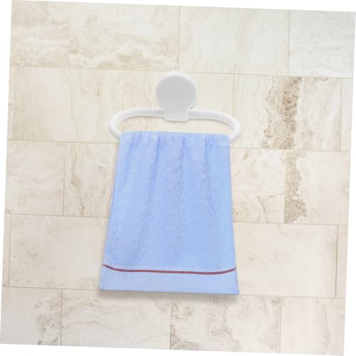 Hemobllo 2pcs Adhesive Towel Rings for Bathroom Wall Mount No Drill Self-Adhesive Hand Towel Holder for Kitchen and Bath with Elegant Minimalist Design Easy Installation