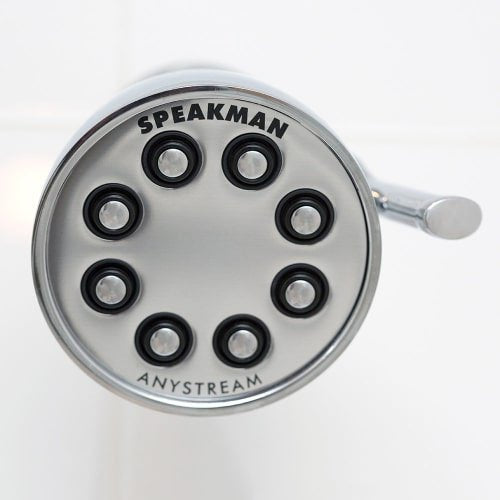 Speakman S-2251-MB Signature Icon Anystream High Pressure Adjustable Solid Brass Shower Head, 2.5 GPM, Matte Black - color: Matte Black, size: 2.5 GPM