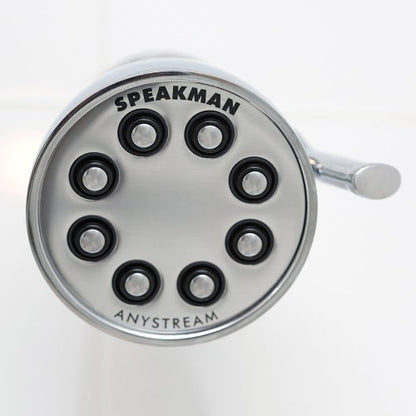 Speakman S-2251-MB Signature Icon Anystream High Pressure Adjustable Solid Brass Shower Head, 2.5 GPM, Matte Black - color: Matte Black, size: 2.5 GPM
