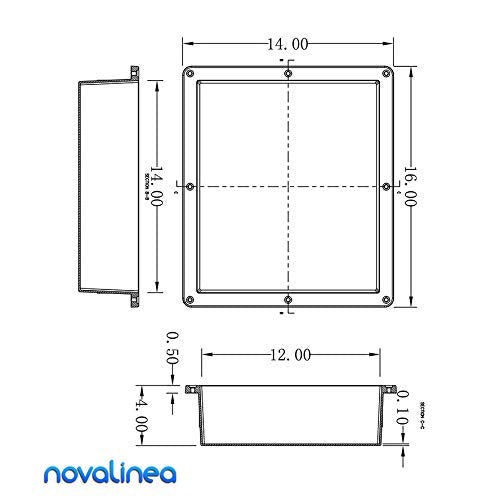 16" x 14" Single Shelf Recessed Shower Niche with Mounting Screws Included, Mounts Flush with 1/2" Backerboard, Ready to Tile, Easy to Install and Waterproof - size: 16" x 14" Single Shelf