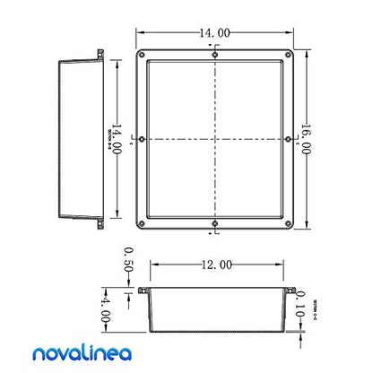 16" x 14" Single Shelf Recessed Shower Niche with Mounting Screws Included, Mounts Flush with 1/2" Backerboard, Ready to Tile, Easy to Install and Waterproof - size: 16" x 14" Single Shelf
