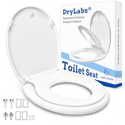 Round Toilet Seat with Built-In Toddler Seat 16.5" - Soft Close for Child & Adult, Potty Training Seat, Durable PP Toilet Seat, Easy Installation & Removal, Fits Most Toilet Bowls - size: Round Standard 16.5"