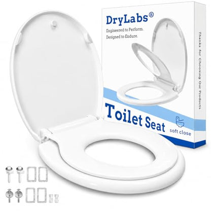 Round Toilet Seat with Built-In Toddler Seat 16.5" - Soft Close for Child & Adult, Potty Training Seat, Durable PP Toilet Seat, Easy Installation & Removal, Fits Most Toilet Bowls - size: Round Standard 16.5"