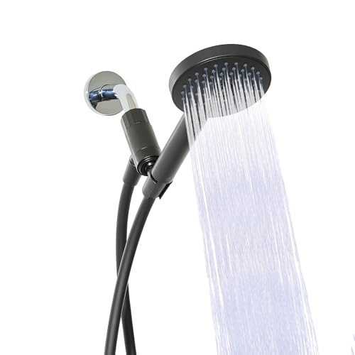 sproos! - Handheld Showerhead, High Pressure Performance, Black | Colorful - Easy DIY Installation - Renter Friendly - 3 Spray Functions with Pause - Extra Long 70 Inch Flexible Hose - color: Black