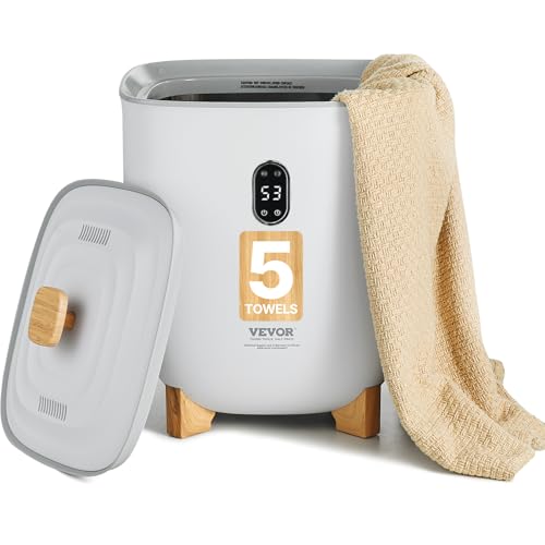 VEVOR Towel Warmers for Bathroom, 25 L Towel Warmer Bucket with Auto Shut Off for Spa Fits up to 5 Oversized Towels, Blankets, Clothes, Bathrobes, PJ's and More, Gray - color: Gray, style: 25L - LED Display