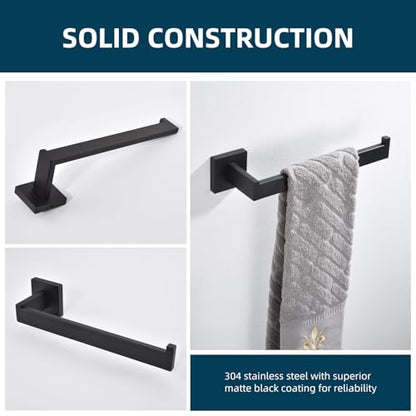 Angle Simple Bathroom Towel Holder, 10.24-in Hand Towel Rack, Matte Black | Solid Rustproof SUS304 Stainless Steel, Easy Use Open Arm Design, Ideal for Laundry Kitchen Shower Vanity Sink, Screws Mount - color: Matte Black