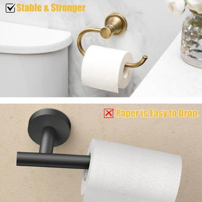 Toilet Paper Holder Wall Mounted Bathroom Tissue Holder Antique Brass | Pivoting Tissue Roll Holder, High Quality Stainless Steel Hand Towel Ring Rustproof, Bathroom Accessories,Toilet Storage - color: Antique Brass