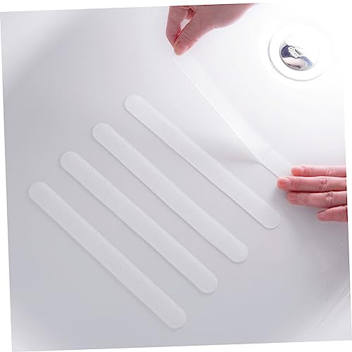 Mobestech 2sets Bathroom Skid Strips Self Adhesive Non Slip Stickers for Shower Bathtub Stairs Pools Safety Tread Stickers for Enhanced Slip Resistance and Elegant Design 20pcs*2