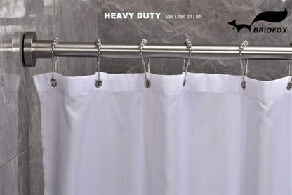 Tension Curtain Rod 43-73 Inches Brushed Nickel, Rustproof and Non-Slip and Heavy Duty Shower Curtain Rod for Window or Bathroom, 304 Stainless Steel - color: Nickel