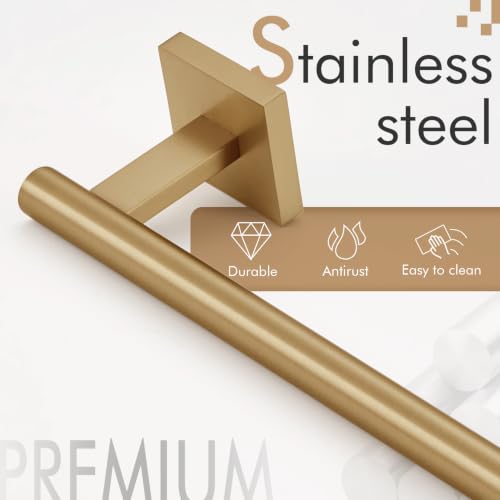 KOKOSIRI Towel Rack for Bathroom Wall Mount 9-Inch Hand Towel Ring Holders Champagne Bronze Bathroom Organization and Storage Stainless Steel, B4005CPG-L9 - color: Champagne Bronze