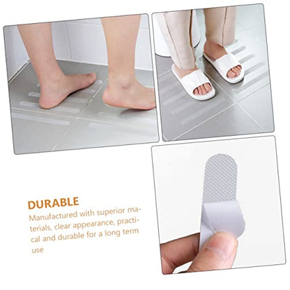 12pcs Non-Slip Bathtub Stickers Anti-Skid Shower Decals for Home Stairs and Pools Transparent Design for Safety Easy to Remove Without Residue