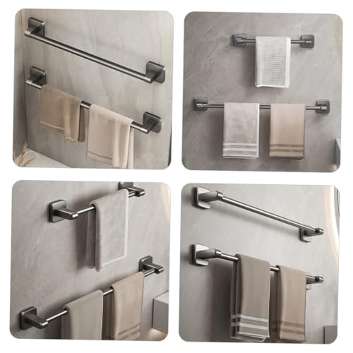 Self-Adhesive No Drill Towel Bar Wall-Mounted Bathroom Rack Heavy Duty Holder for Quick-Dry Towels Kitchen Toilet Organizer Space-Saving