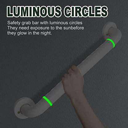 Handicap Grab Bars for Shower ，Elderly Wall Mount bathro Safety ， Handle Bath Grab Anti Slip Grip Heavy Duty （White11.8in） - size: 11.8*1.4in