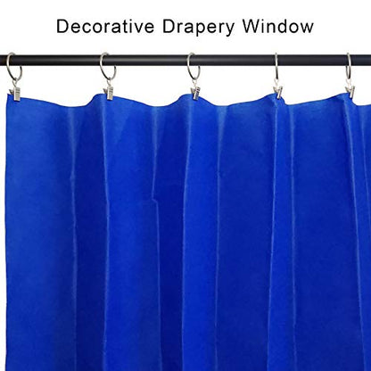 100 Pack Curtain Rings with Clips, Drapery Clip with Rings, Drapes Rings 1.26 in Interior Diameter, Fits up to 1 in Curtain Rod, Matte Silver - color: Matte Silver, size: 1.26" I D 100 Pack