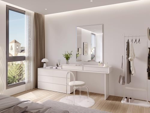Frameless Bathroom Mirror, 22"x30" Beveled Bathroom Vanity Mirror | 15mm beveled edge, frameless, 5mm HD glass, anti-rust, french cleat, horizontally or vertically, for bathroom/bedroom - size: 22"L x 30"W
