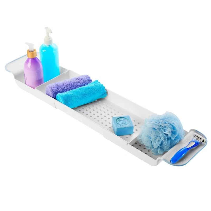 Expandable Bathtub Tray for Convenient Bath Storage and Relaxation