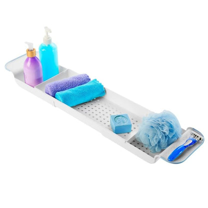 Expandable Bathtub Tray for Convenient Bath Storage and Relaxation