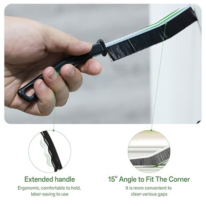 Crevice Cleaning Brush Set, 6 Pack Hard Bristle Detail Brushes for Tight Spaces, Bathroom Tile Grout, Sink, Car Vent - Versatile Gap Cleaning Tool