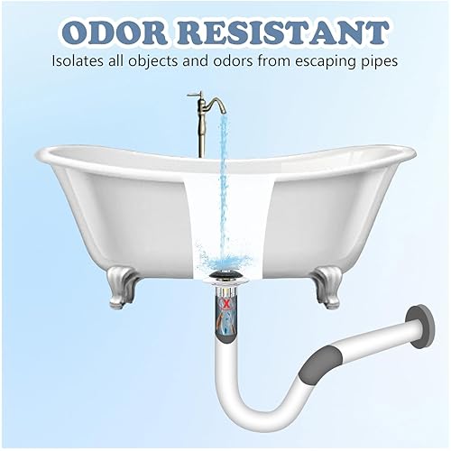 Bathtub Drain Stopper, Pop-Up Tub Stopper with Hair Catcher Filter Basket, Anti-Clogging Drain Plug, Universal 3-in-1 Replacement for 1.45"-1.8" Drains, Solid Copper
