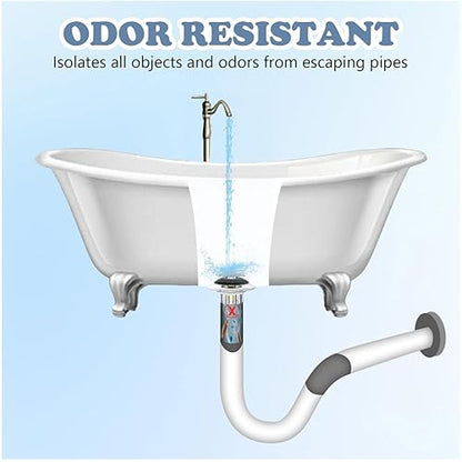 Bathtub Drain Stopper, Pop-Up Tub Stopper with Hair Catcher Filter Basket, Anti-Clogging Drain Plug, Universal 3-in-1 Replacement for 1.45"-1.8" Drains, Solid Copper