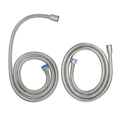 (60pcs) PLUMBINGMASTER Shower Hose 60 Inches Stainless Steel Handheld Shower Head Hose Replacement with Brass Nut Long Fexible Shower Hose Extension - size: 60 inch(60pcs)