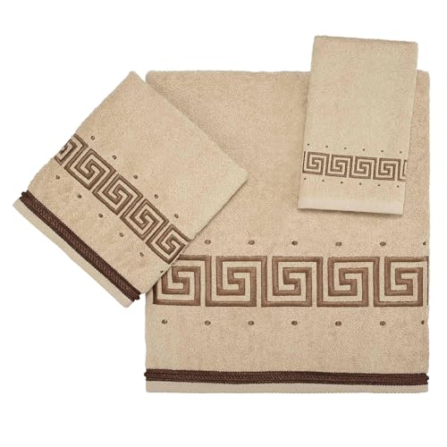 Avanti Linens - Bath Towel, Soft & Absorbent Cotton Towel (Athena Collection) - color: Linen, size: Bath Towel