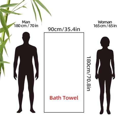 Extra Large Bath Towel Premium Bamboo Fiber, Ultra Absorbent & Quick-Dry, Bath Sheet for Hotel, Home Use(Red) - color: Red