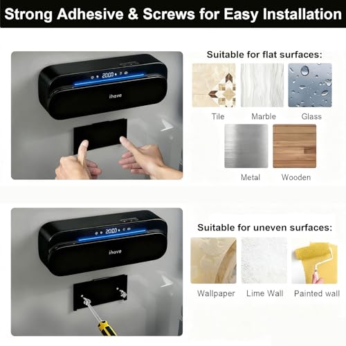 iHave Toothbrush Sanitizer Holder Wall Mounted UVC Tube 5 Slots for Family | 2 - color: Black