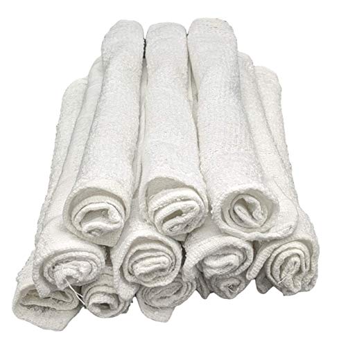 White Cotton Value Washcloths, 12 x 12 in, 24 Pack | Lightweight cotton cloths for painting, staining, crafts, garage, kitchen, bath or utility cleanup; 1.00 oz ea - size: 3/4 LB Per Dozen