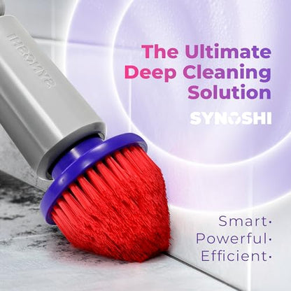 Synoshi PRO Cone Brush Heads Set (2 Units) | For Electric Spin Scrubber Bathroom & Shower Cleaning Brush Universal Cleaning for Kitchen, Floors.