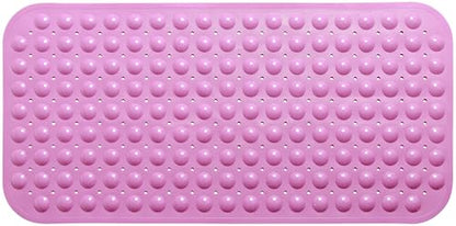 Large Non-Slip Bathtub & Shower Mat 31”x16” (Smooth/Non-Textured Tubs Only) Safe, Clean, Machine-Washable, Superior Grip&Drainage, Vinyl, Opaque Pink - color: Opaque Pink, size: Large (31"x16")
