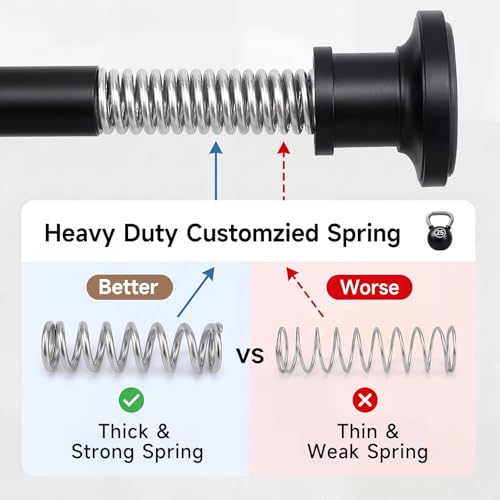 Black Tension Curtain Rod 24 to 94 Inch(2-7.8ft) - Spring Tension Shower Curtain Rod, No Drilling Tension Rod for Curtains Windows Closet Kitchen - color: Black, size: 24-94 Inches