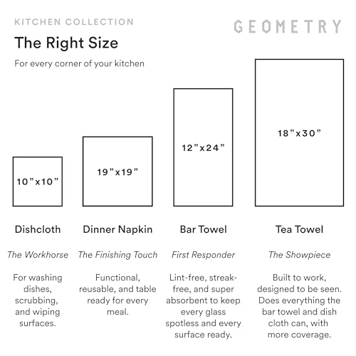 GEOMETRY Kitchen Tea Towels - Quick Dry Microfiber Dish Towels for Kitchen - Henley - 18" x 30" - 1 Pack - color: Henley, style: Kitchen Towel - Double