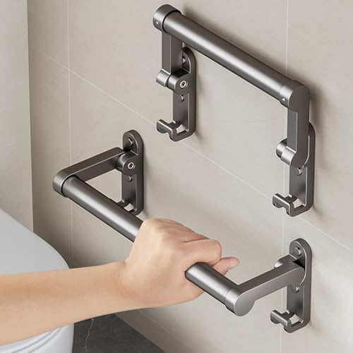 Folding Shower Grab Bars for Wall,Bathroom Safety Rails for Wall,Handicap Flip-Up Balance Support Handrails,Stainless Steel Assist Bath Handles for Elderly Seniors Disabled Pregnant(23.6in/60cm) - size: 23.6in/60cm