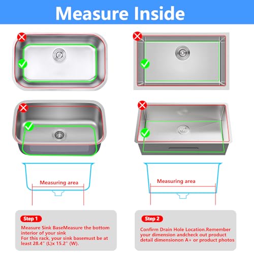 Sink Protectors for Kitchen Sink 28.4"x 15.2"Rear Silicone Sink Mat | Various sizes and styles,Protector for sinks and dish,Withstand to 500F,Food-grade silicone.Non-slip and raised feet - size: 28.4"x15.2"