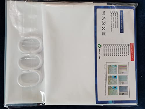 Small Stall Shower Curtain Liner with Hooks and 3 Magnets 31W x 71H,Soft Mini Narrow Shower Curtain Ipx4 Waterproof,Shower Liner/White - size: 31"W x 71"L (Pack of 1)