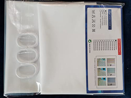 Small Stall Shower Curtain Liner with Hooks and 3 Magnets 31W x 71H,Soft Mini Narrow Shower Curtain Ipx4 Waterproof,Shower Liner/White - size: 31"W x 71"L (Pack of 1)