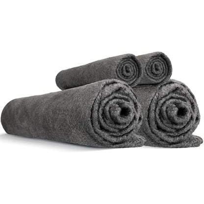 Car Drying Towel,Extra Large,Scratch Free,Super Absorbent,4 Pack | Microfiber Towels for Cars,Micro Fiber Auto Drying Towel,Reusable Wash Towels for Auto Detailing Flash,Car Cleaning Supplies - color: Dark Grey