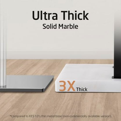 KES Matte Black Standing Towel Rack for Bathroom, Heavy Marble Base, 2-Tier | Stable Marble Base, Steady T-Bars, Fits Bath Towels & Hand Towels, SUS304 Stainless Steel, Freestanding, 33" H, BTH217-BK - color: White Marble & Black Bar, size: 33” H (2-tier)