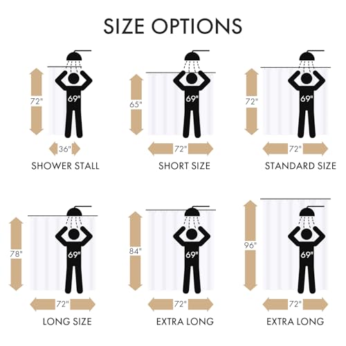 AmazerBath Shower Curtain Liner 2 Pack, 72 x 84 Inches PEVA Plastic Shower Liner with 3 Weighted Stones and 12 Rustproof Metal Grommet, Lightweight Waterproof Shower Curtain - Frosted - color: Frosted, size: 72"W x 84"L (Pack of 2)