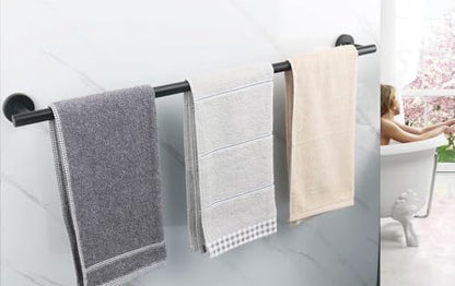 28 Inch Towel Bar 2 Pack for Bathroom 9/12/16/24/28/33 Inch Kitchen Hand Towel Holder Matted Black Stainless Steel 304 RUSTPROOF Wall Mount Towel Rod 2 of Pack (2, Matted Black, 28 Inch) - color: Matted Black, size: 28 Inch