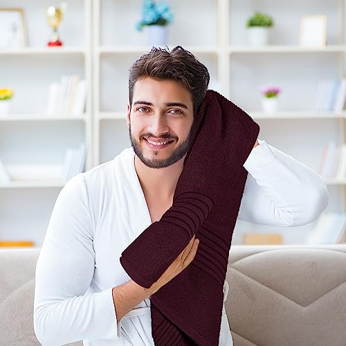 Utopia Towels Luxurious Bath Towels Set, 27x54 in, 4 Pack, Soft, Burgundy | Soft Luxurious Ring Spun Cotton Bath Towels - Lightweight, Highly Absorbent, Quick-Drying, Ideal for Daily Use - color: Burgundy