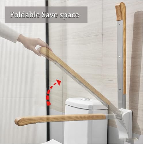 CEEBUS Bath Handles for The Elderly, Foldable Toilet Grab Bar Rail Handrail Bathroom Drop Down Safety Support Stainless Steel Wall Mounted Assist Aid Tool for Elderly Handicapped (Color : A), kk852