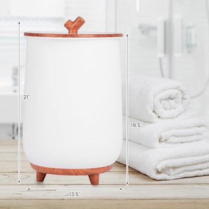 ERGOMASTER Towel Warmer Bucket, Heated Towel Warmer, Electric Towel Heater with Temperature Control and Timer, 23L Large Capacity Freestanding Hot Towel Warmer for Bathroom Spa Salon Hotel (Coffee) - color: Coffee