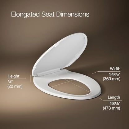 KOHLER K-4774-0 Brevia Elongated White Toilet Seat with Quick-Release Hinges And Quick-Attach Hardware For Easy Clean,White,(Pack of 2) - color: White, size: Elongated (Pack of 2)