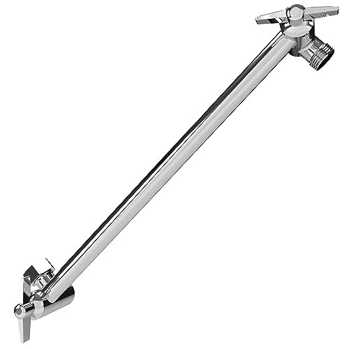 SparkPod 11" Extension Arm, Adjustable Height & Angle, Polished Chrome | Adjustable Height & Angle, Sturdy Lock, Universal Connection, Transform your showers into rain shower experience - color: 1 - Luxury Polished Chrome, style: 11 Inch Adjustable