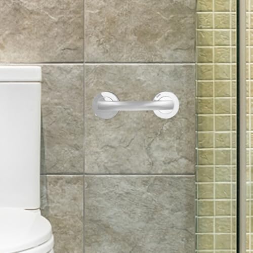Abaodam 2pcs Bathroom Safety Grab Bars with Thickened Suction Cups, Heavy Duty Plastic Suction Handles for Elderly, Removable Assist Handles for Slippery Areas and Kitchen Use