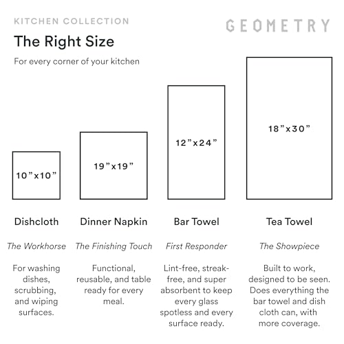 GEOMETRY Kitchen Dish Cloths - Quick Dry Dishcloths for Kitchen - Premium Dish Rags with Geoweave - 3-Pieces Tiny Petals - color: Linen Breeze, style: Dishcloth