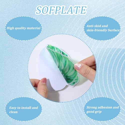 10Pcs Leaves Non Slip Bathtub Stickers Shower Stickers with Premium Scraper Adhesive Green PVC Durable Safety Shower Grips Plant Appliques Decal Treads for Bathroom Bath Tub Pool Stairs Adult - style: Leaf